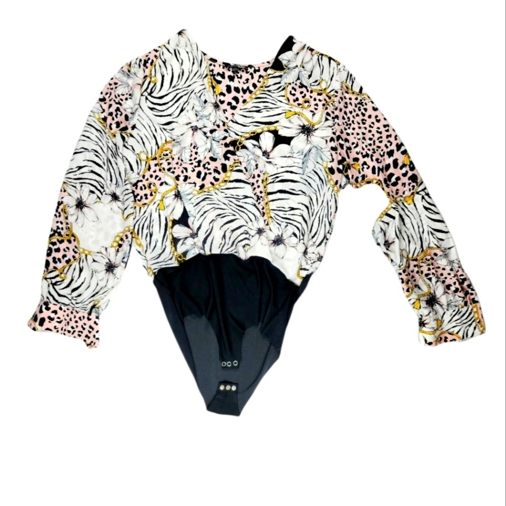 Fashion Nova animal print/floral Bodysuit